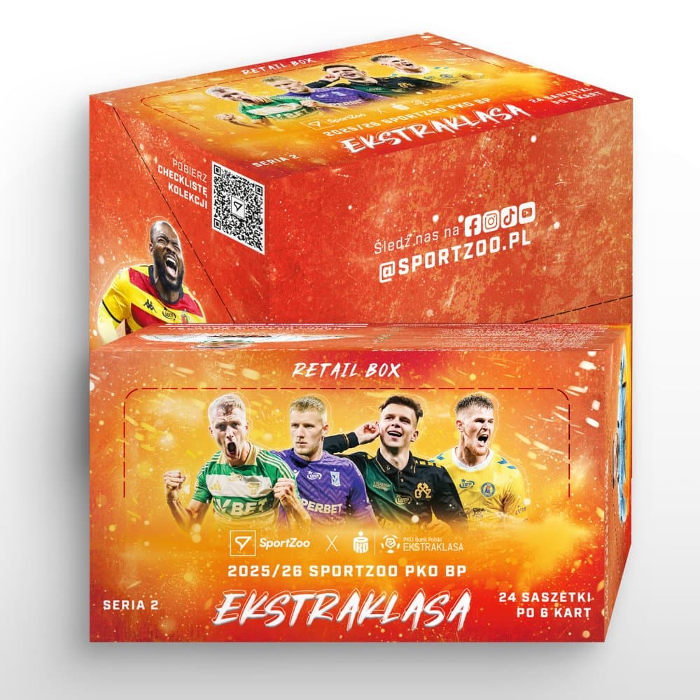Retail box - karty piłkarskie SportZoo PKO BP Ekstraklasa 2025/26 – Seria 2